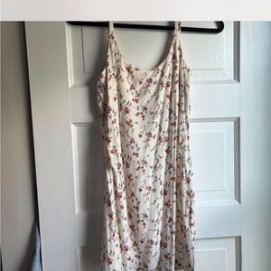 Reformation Cream Floral Midi Dress